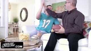 Incredible Sexy Latina Seduces Her Gigantic Step Brother In Front Of Their Step