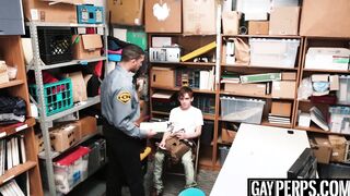 Security squad breaching thief ass in the interrogation room