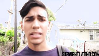 Straight latino twink barebacked outdoor in paid to gay POV