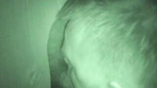 Wild cock sucker gets busy with that giant glory hole boner
