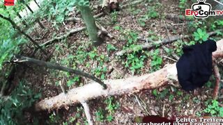German blonde tattoo teens bitch pick up into outdoors