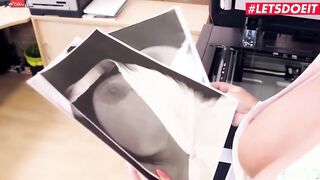 #LETSDOEIT - (Vivian & Kookie) Long Jugs Secretary Takes long african cock At The Office