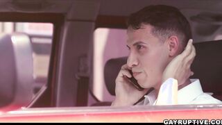 Hairy guy Mason Lear fucked skinny guy Dez Irez hole