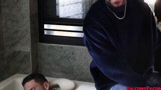 Reign blow Tony until he unleashed a fat load