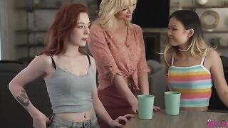 Recently divorced Serene Siren is into the dining room taking selfies when her daughter Madi
