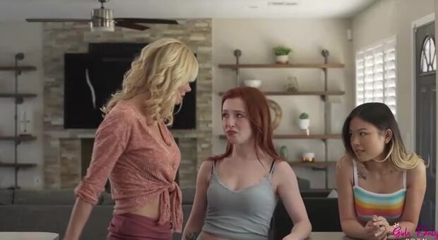 Recently divorced Serene Siren is into the dining room taking selfies when her daughter Madi