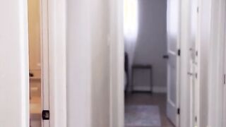 Turned On shortie Samantha Lexi is taunting stepbrother Juan Loco by blocking him from using the toilet. She sits on the