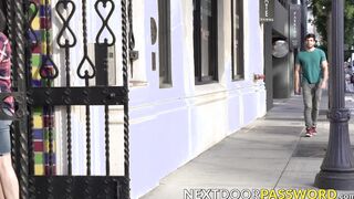 Hung jocks engage in cock sucking and barebacking threesome