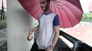 Straight latino paid for gay breeding service by pervert