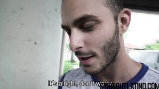 Straight latino paid for gay breeding service by pervert