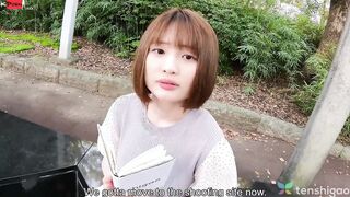 Japanese amateur Yuika Takigawa interview into UNCENSORED casting couch chat, hot cute upskirt into masturbation sex tape with vibrator. pt1