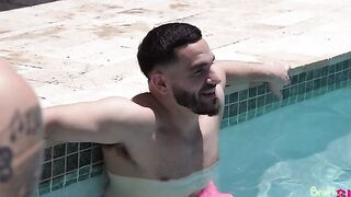 simmer down by the pool in her itty bitty bikini, Alexa Kiss is joined by her new stepbrother Peter Green. They