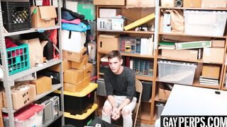 Twink thief starts enjoying his bareback punishment