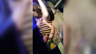 Pounding her twat