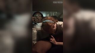 Ebony bro banging a chubby chick into a vehicle