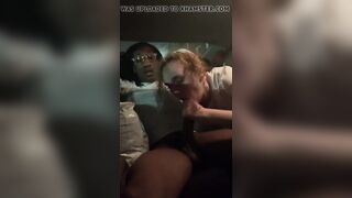 Ebony bro banging a chubby chick into a vehicle