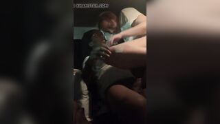 Ebony bro banging a chubby chick into a vehicle