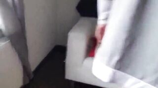 a neighbors came to visit and asked to banged! her