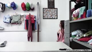 Pervy porn video – Shoplifter mom letting the pervy officer enjoy her mom twat