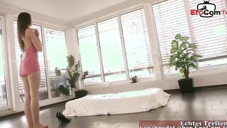 german MILF seduced romantic at oil grind to sex
