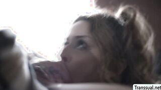Stepteen Vanessa Vega fucked by TS stepmom Lucy Hart