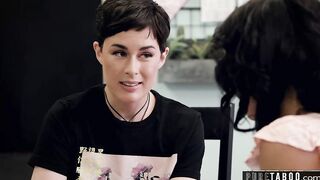 PURE TABOO Scheming Lesbo Convinces Straight Friend Alexis Tae To Banged!