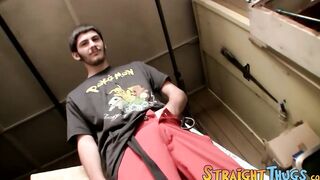 Horny straighty Daniel Delong solo masturbates and cums