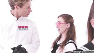 Bus driver fucks 5 students in VR orgy
