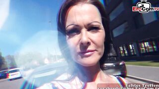 German Tattoo bitch at outdoors real date and banged point of view