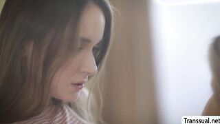 TS stepsis and gf threesome with stepbro