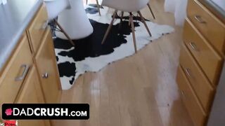 Dad Crush - Incredible eighteen Year Older With Crazy Sexy Hot Natural Boobs Caught Her Stepdad Wanking While Watching Her