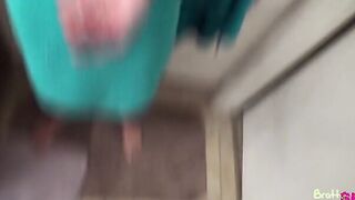 Alex Adams is happy to have caught his petite stepsister Aria Skye in the shower so he can spy on