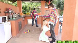 Stepsiblings sneaks out to fuck inside the bedroom