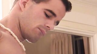 Smoking twink Zac satisfies himself while Markie films him