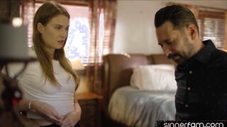 Kinky stepdaddy fucks stepdaughter pussy while alone