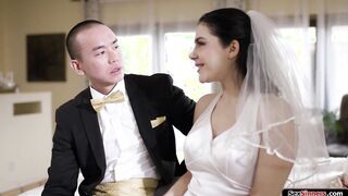 Busty bride anal cheats on wedding day