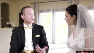 Busty bride anal cheats on wedding day