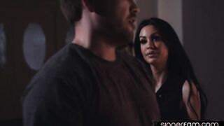 Busty stepsis pussydrilled by stepbro while all alone