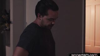 Busty stepsis pussydrilled by stepbro while all alone