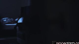 Busty stepsis pussydrilled by stepbro while all alone