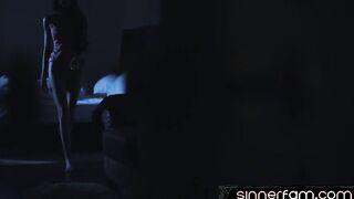 Busty stepsis pussydrilled by stepbro while all alone