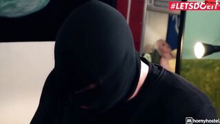 TURNED ON HOSTEL - Blonde 18 year old Doesn't Mind Fucking Intruder
