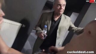 Dirty Granpa invites me to fucked! his lady