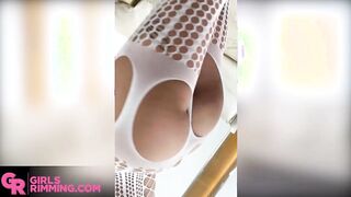GIRLSRIMMING - Nasty rimjob with inked unshaved barely legal Adelle Unicorn