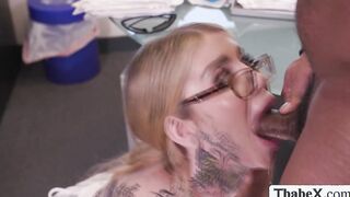 Black dude fucks her tattooed ts boss