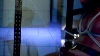 Bondage for hunk with tied up blue balls but he enjoys it