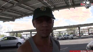 Slim 18 with small hooters pick up at the street from a