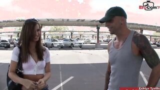 Slim 18 with small hooters pick up at the street from a