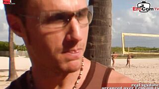 Petite dark haired young woman picked up on vacation for porn casting