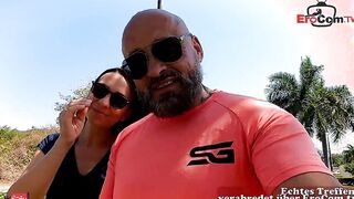 German mom meets, flirts and fucks on holiday with tourist